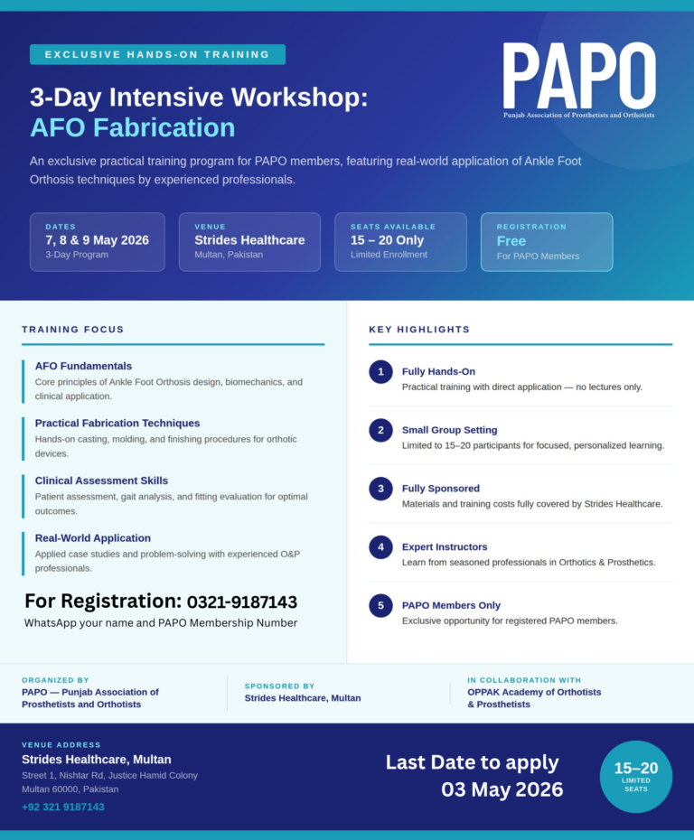 3 Days Training on AFO Fabrication